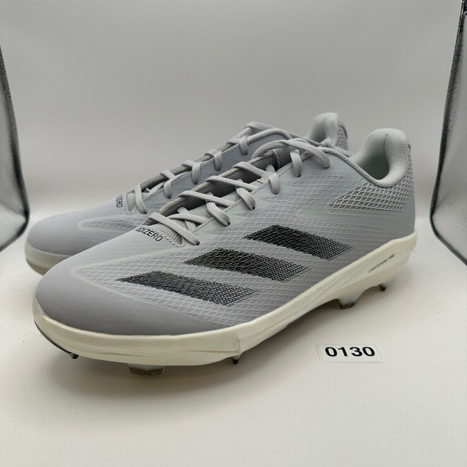 ADIDAS Adizero Electric Mens 14 Baseball Cleats Gray/Black IF3267
