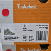 TIMBERLAND WOMEN'S 11 GREENSTRIDE MOTION 6 LOW LACE SNKR WHT NUBUCK NIB