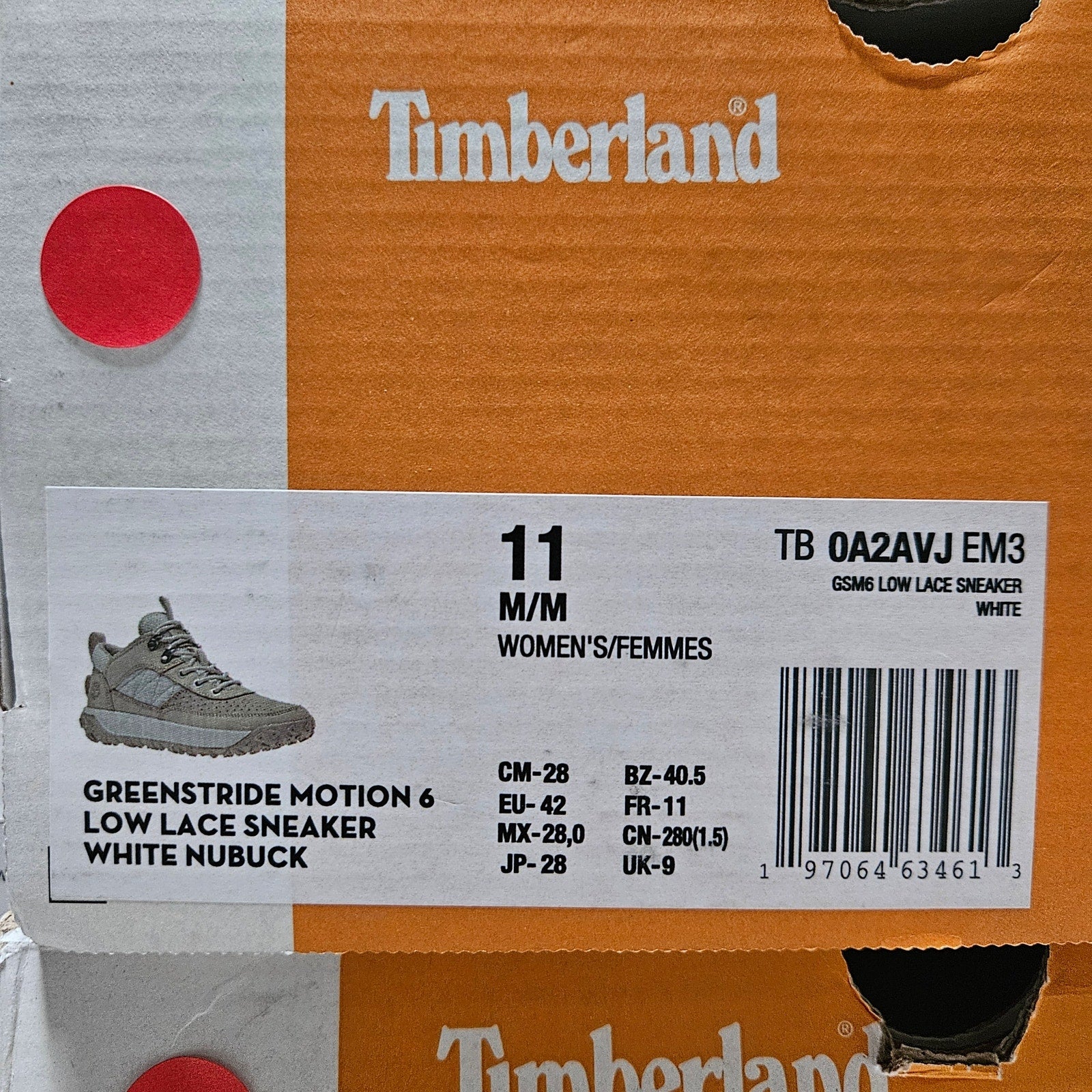 TIMBERLAND WOMEN'S 11 GREENSTRIDE MOTION 6 LOW LACE SNKR WHT NUBUCK NIB