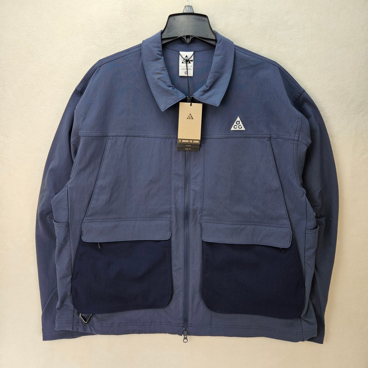 NIKE MEN'S XL ACG SMITH SUMMIT UV FULL ZIP UTILITY JACKET THUNDER BLU HV0598-437