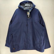 TIMBERLAND PRO MEN'S XXL GRITMAN FLEX NAVY BLUE CANVAS HOODED JACKET TB0A5XYQ019