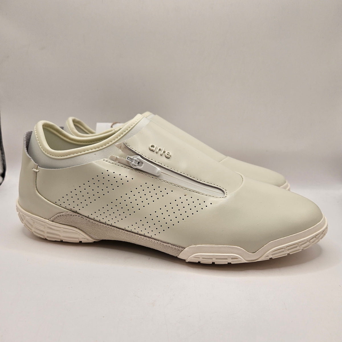 ADIDAS X ARTE ANTWERP MEN'S 9 TRIVELA CREAM WHITE NWOB KI5708 LOW TOP ZIP SNKR