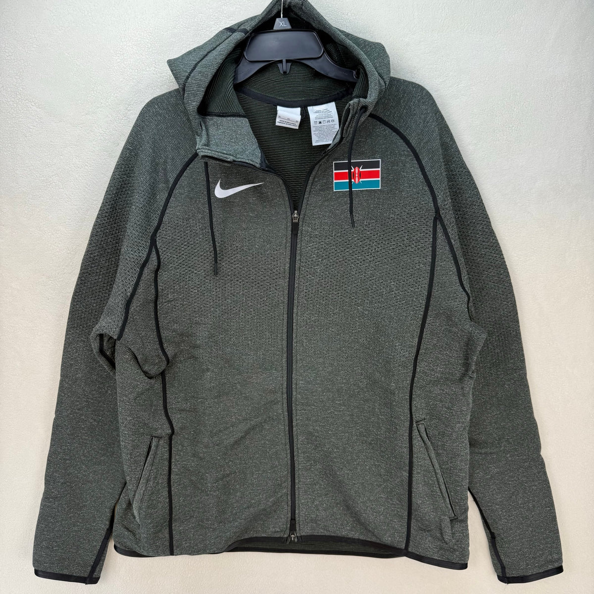 NIKE X KENYA MEN'S LARGE PRO ELITE WOVEN JACKET HOODIE CT4104-001