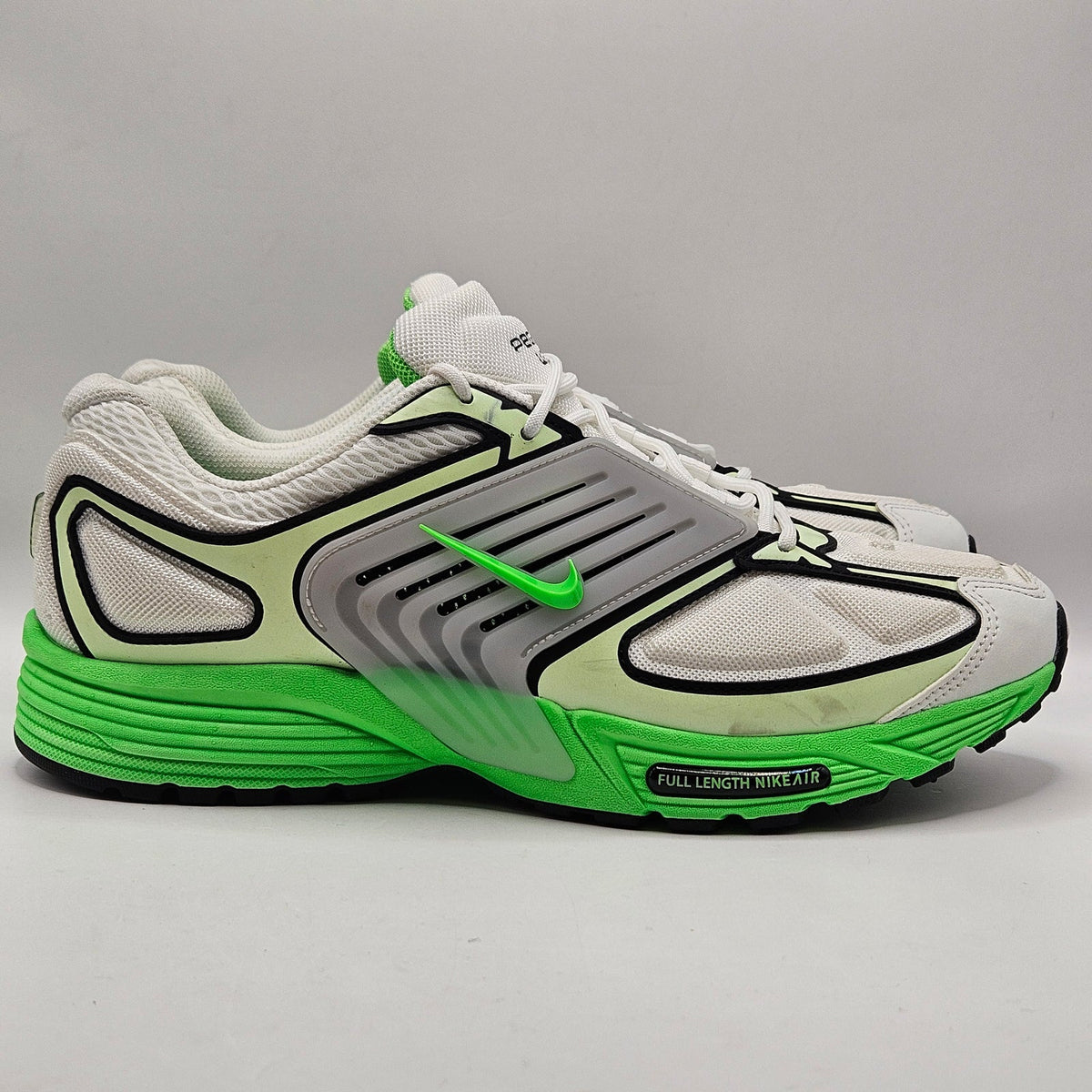 NIKE MEN'S 10 AIR PEGASUS WAVE WHITE GREEN STRIKE RUNNING SNEAKER IB0612-103