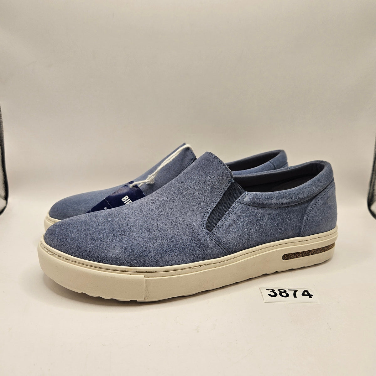 BIRKENSTOCK MEN'S 7 WOMEN'S 9 BEND LOW SLIP ON BLUE SUEDE SNEAKER NWOB