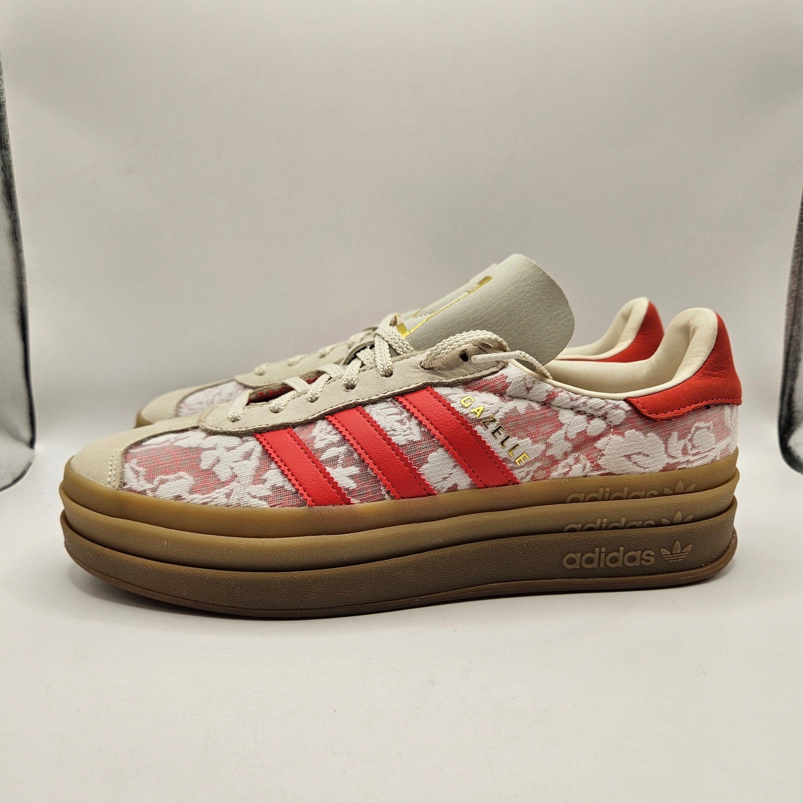 ADIDAS ORIGINALS X LIBERTY LONDON WOMEN'S 10 GAZELLE BOLD JR8885 NWOB FLORAL RED