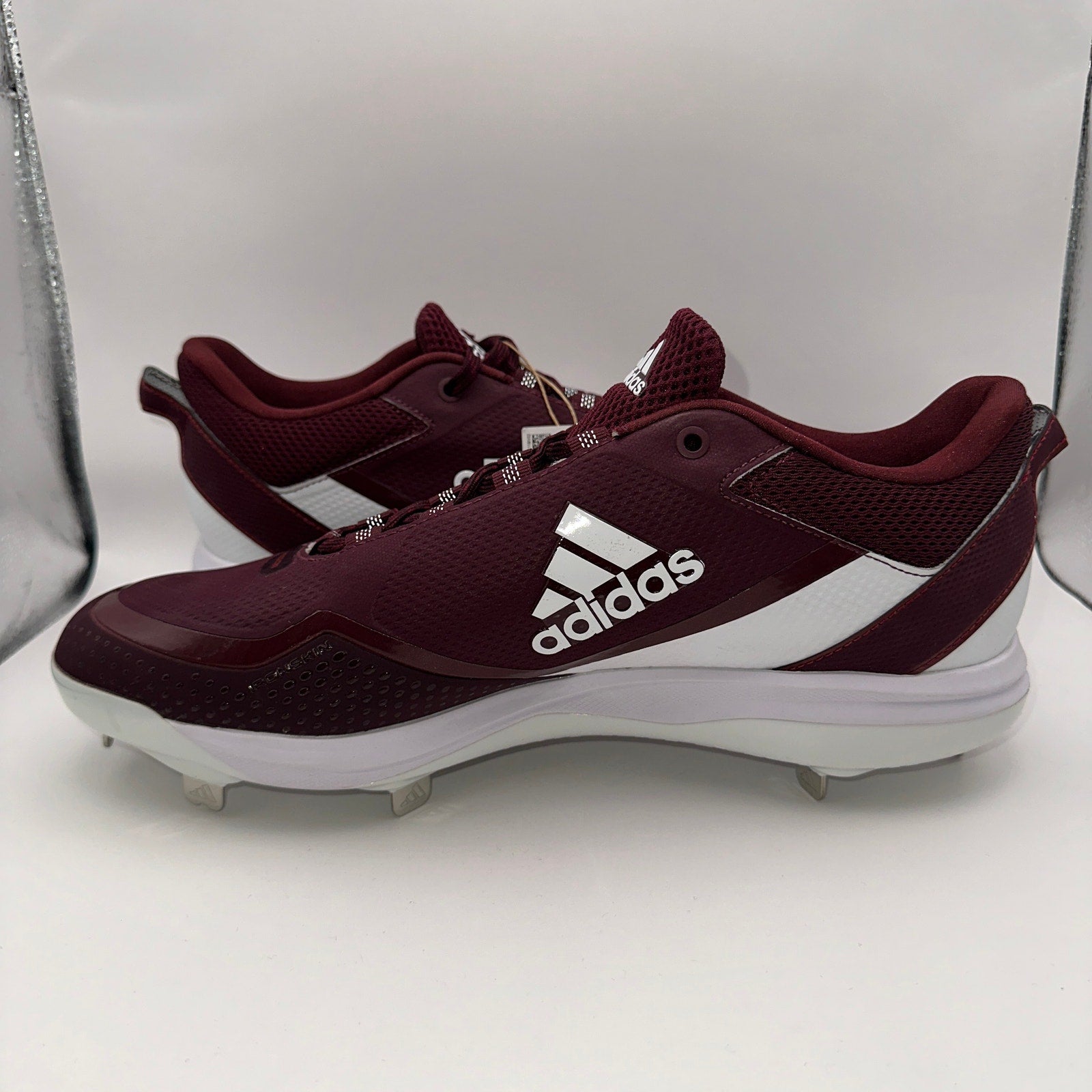 Adidas Icon 7 Mens 13.5 Maroon Baseball Metal Cleats FZ1555