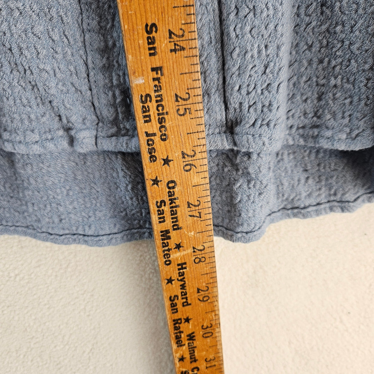 FREE PEOPLE WE THE FREE WOMEN'S SMALL BLUE TEXTURED OVERSIDED BUTTON FRONT SHIRT