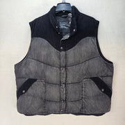 LEVI'S MEN'S XXL WILD WEST DENIM CORDUROY DOWN FILL VEST HAMILTON HEIGHTS BLACK