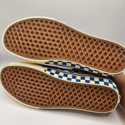 VANS MEN'S 9 SK8-HI CHECKERBOARD SIDEWALL CLASSIC BLUE SKATEBOARD NWOB