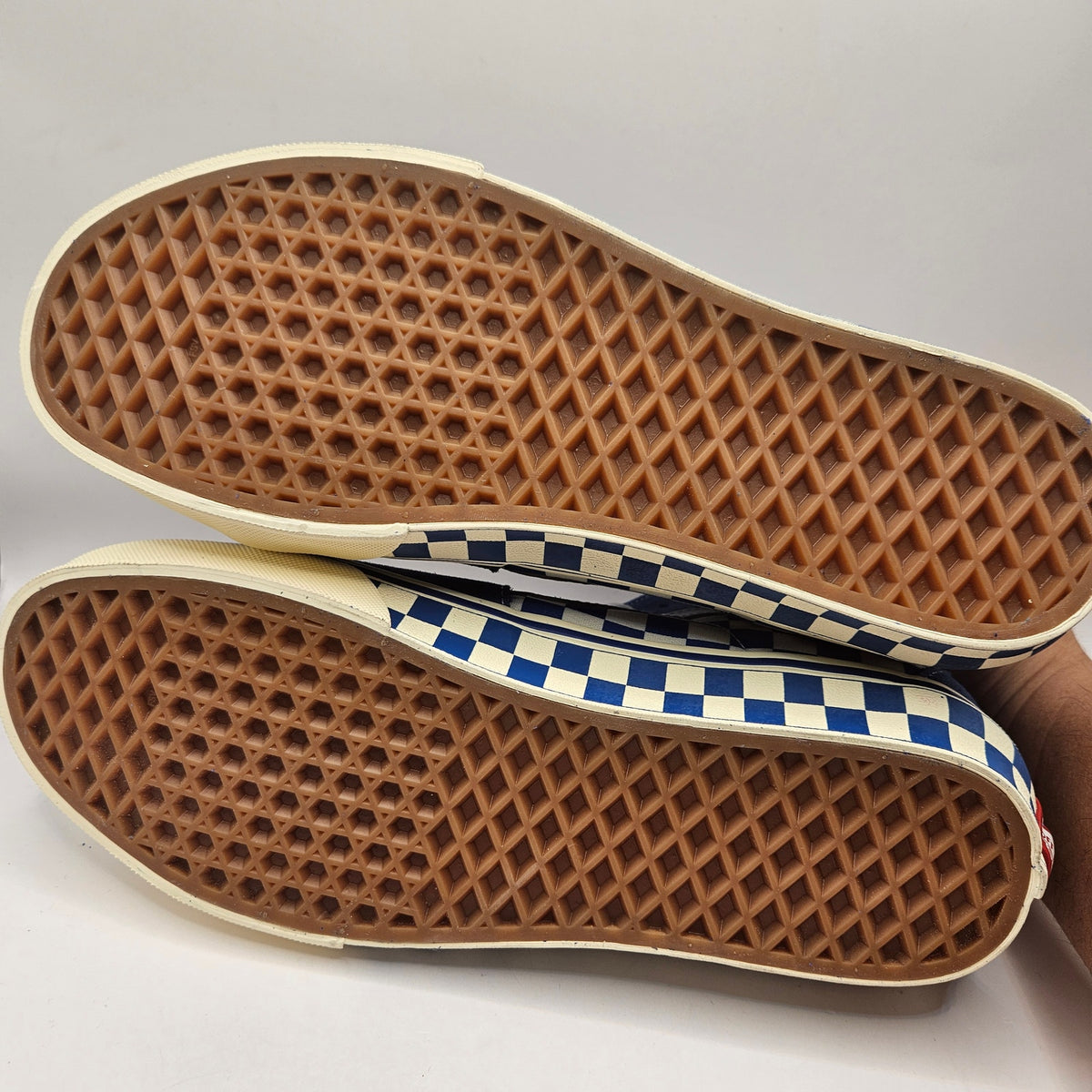 VANS MEN'S 9 SK8-HI CHECKERBOARD SIDEWALL CLASSIC BLUE SKATEBOARD NWOB