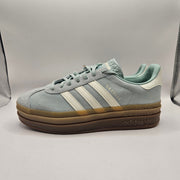 ADIDAS ORIGINALS WOMEN'S 10 GAZELLE BOLD ASH GREEN OFF WHITE GUM JS3902 PLATFORM