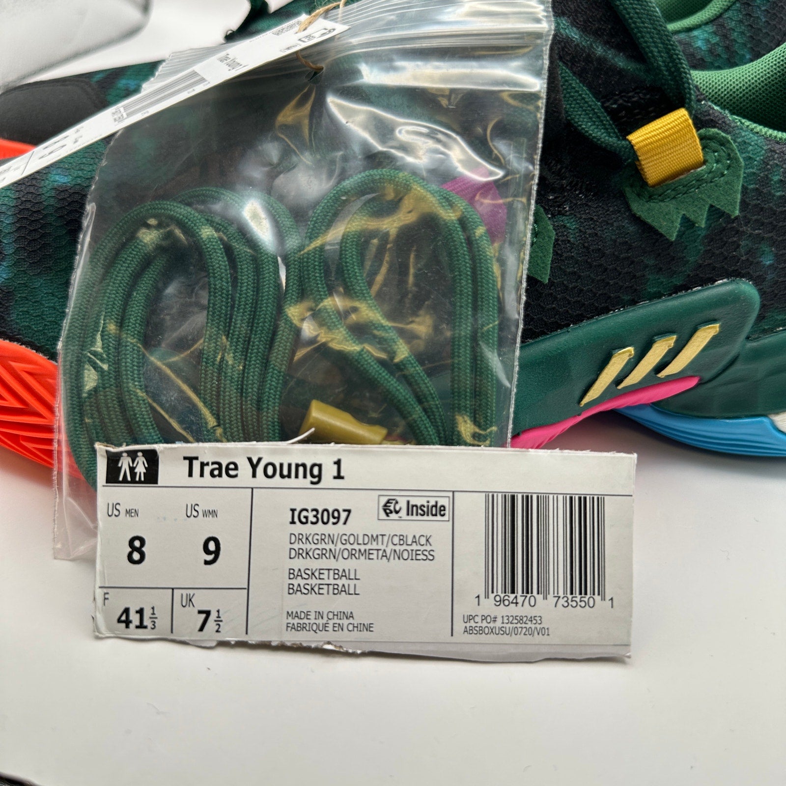 ADIDAS x TRAE YOUNG 1 96 Olympics IG3097 Basketball Shoes Green Orange Blue