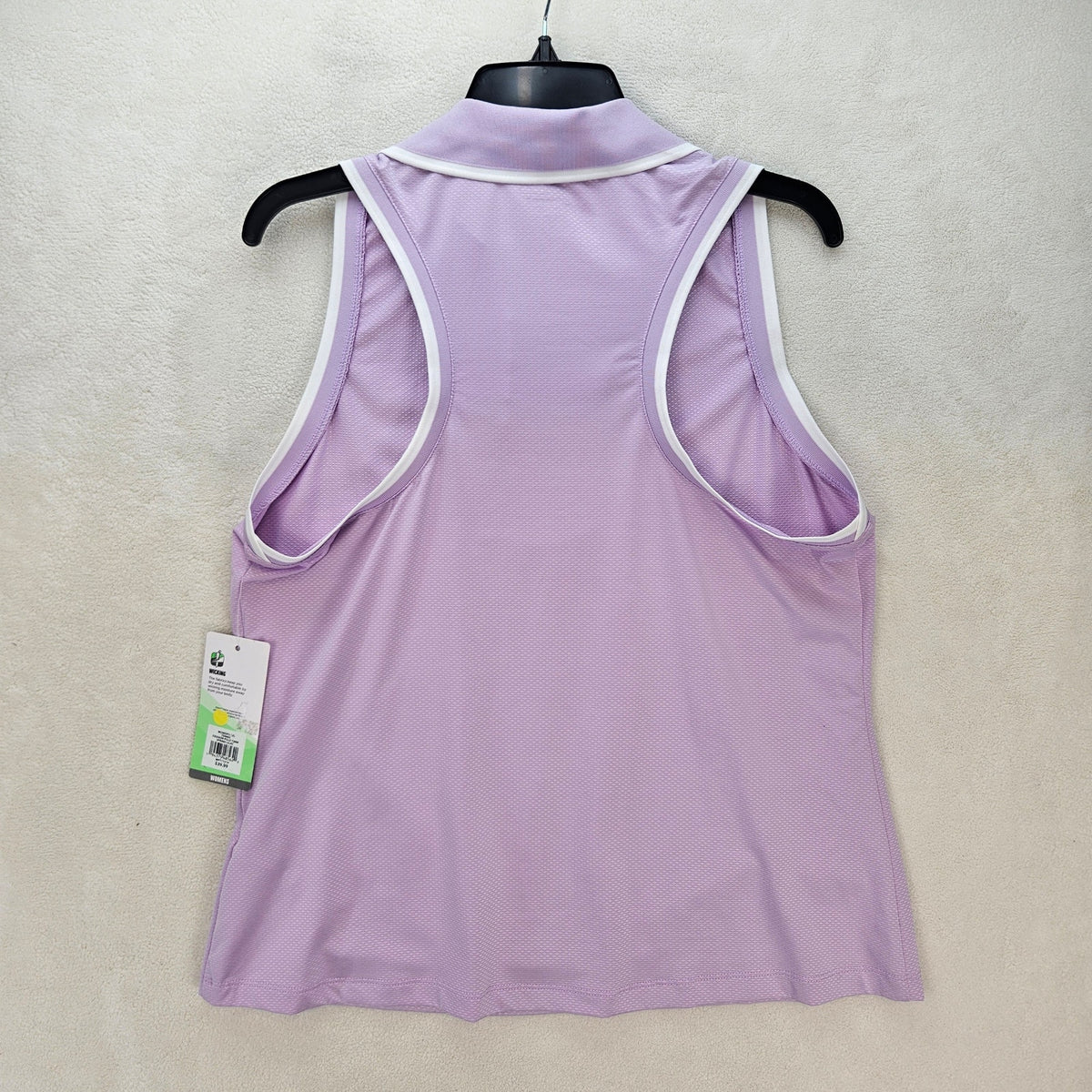 PRINCE WOMEN'S XL FASHION POLO TANK SPRING LILAC PURPLE NWT