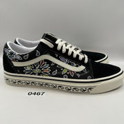 Vans Men's 11 Anaheim Factory Old Skool 36 Dx Lo Black Paisley Sneakers