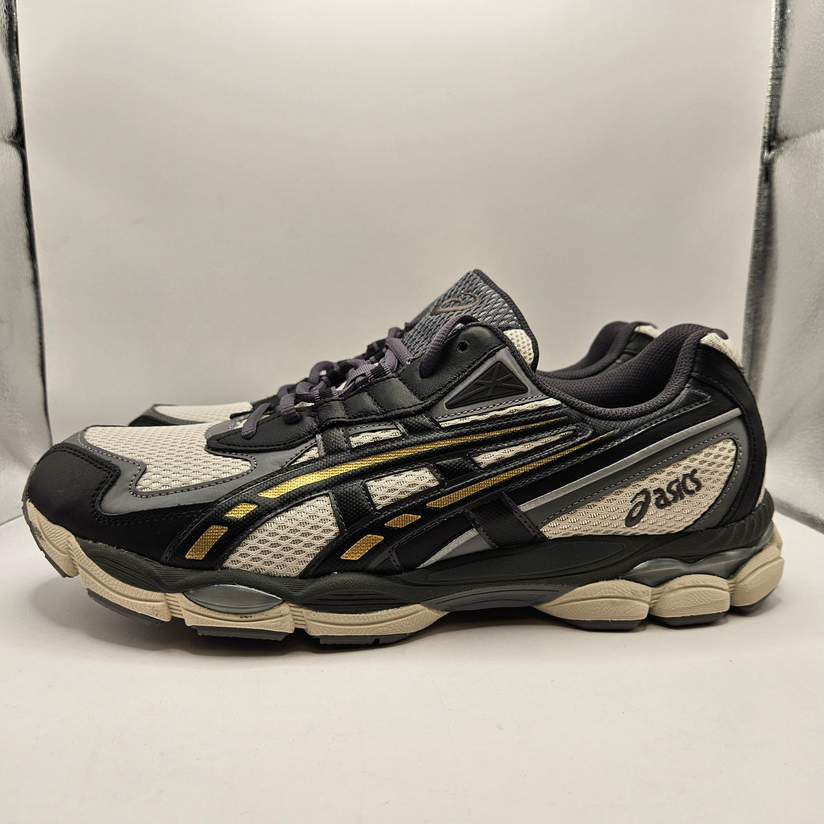 ASICS MEN'S 14 GEL-NYC 2055 SMOKE GREY OBSIDIAN GREY NWOB 1203A542 NWOB