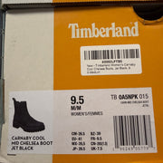 TIMBERLAND WOMEN'S 9.5 CARNABY COOL MID CHELSEA BOOT JET BLACK NIB