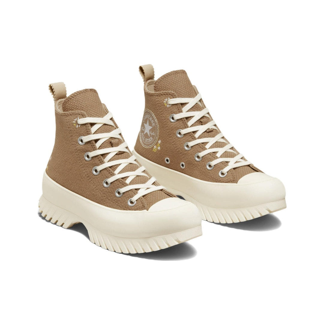 CONVERSE WOMEN'S 10 CHUCK TAYLOR ALL STAR LUGGED PLATFORM AUTUMN A05067C SAND