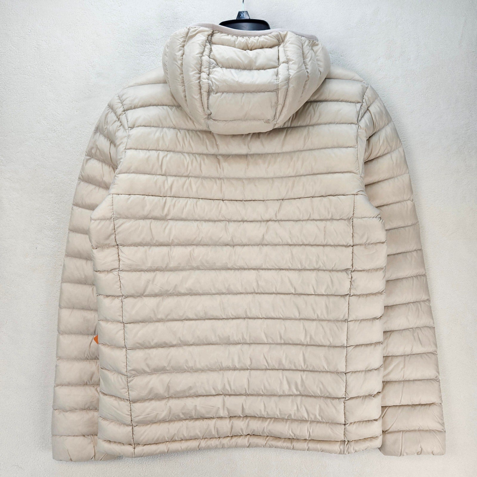 COLUMBIA WOMEN'S SMALL CORELITE DOWN HOODED JACKET BEIGE OMNI HEAT PACKABLE NWT