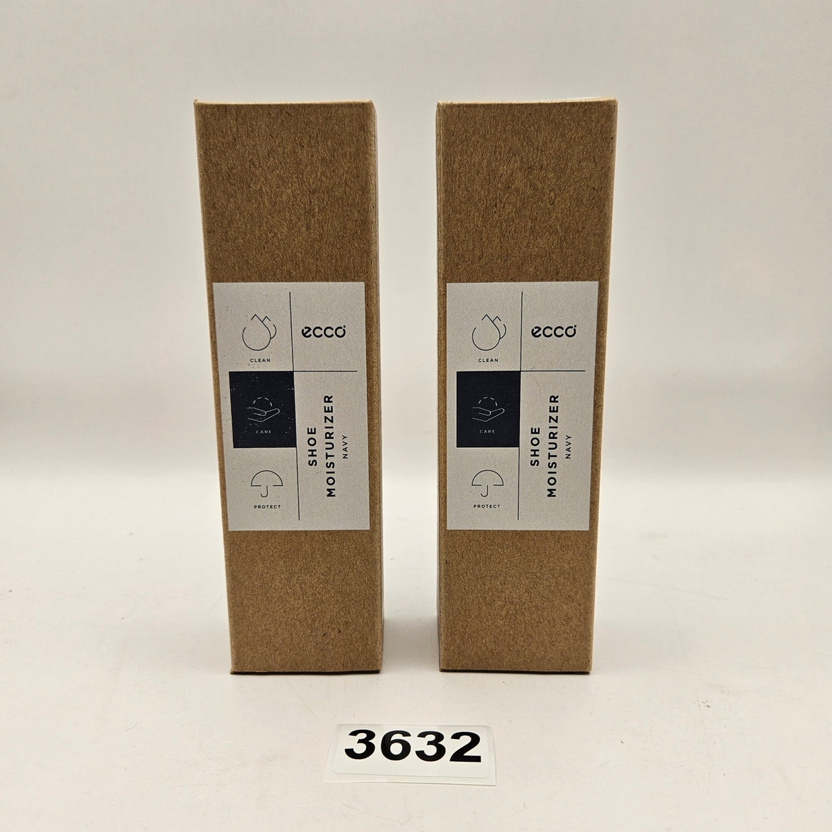 LOT OF 2 - ECCO SHOE MOISTURIZER SMOOTH LEATHER CARE CREAM NAVY