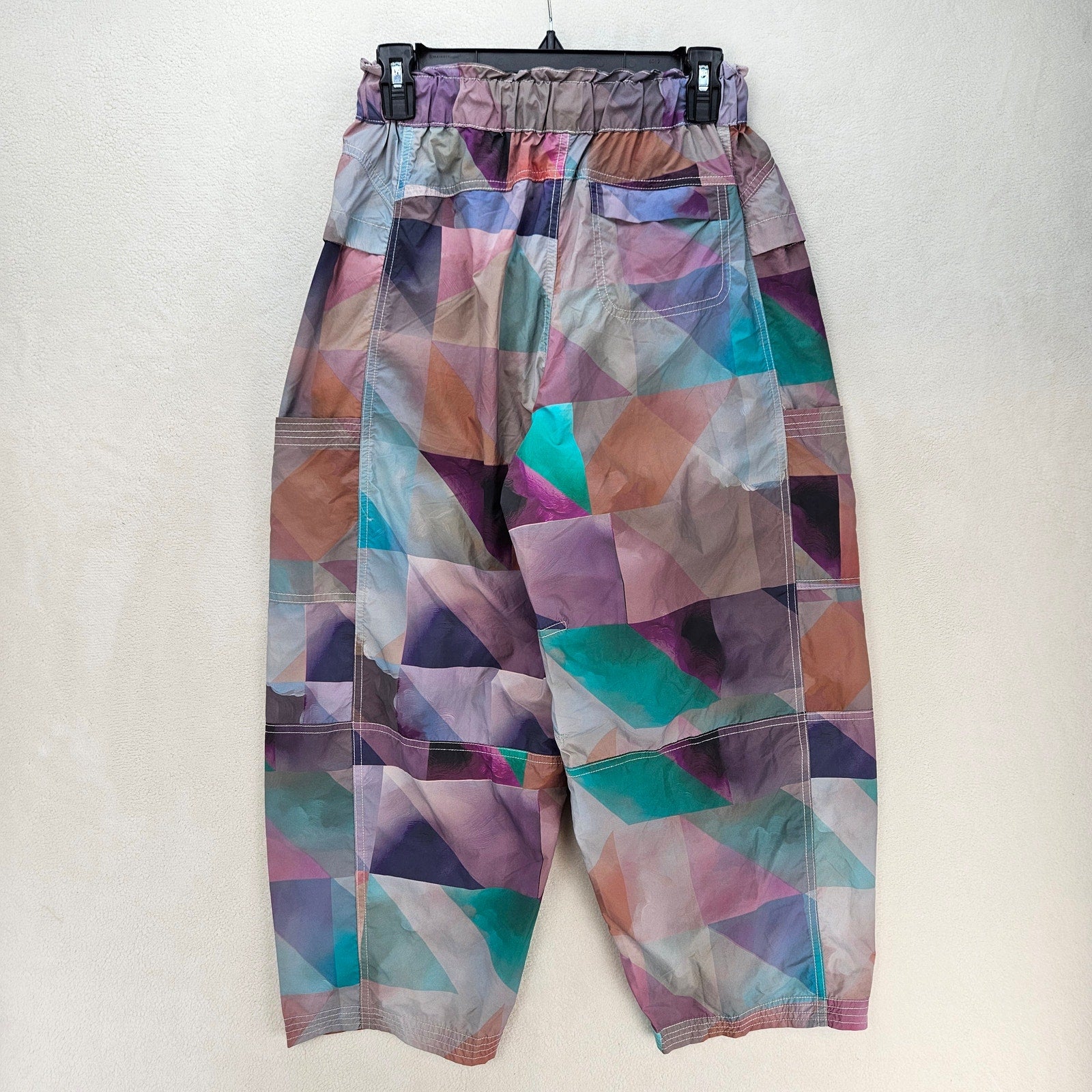 FREE PEOPLE FP MOVEMENT XS IN THE WILD PRINTED HIKING BARREL PANTS UPF $138 NWOT