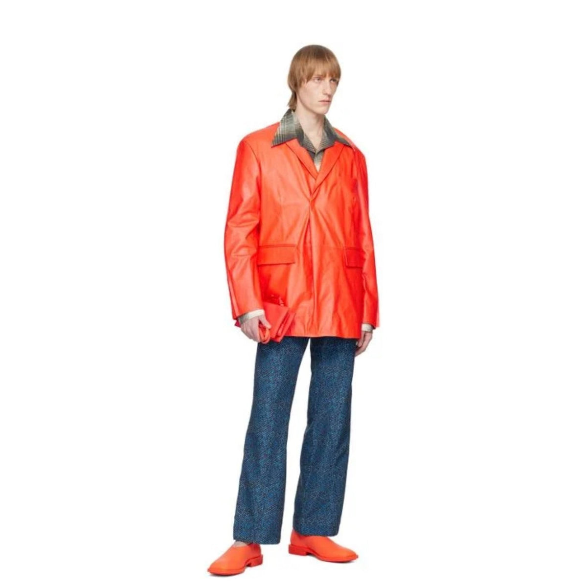 ECCO KOLLECTIVE X BIANCA SAUNDERS 36 ED MAGGOTY LOAFER ORANGE NIB $535 39001491084