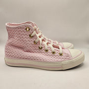 CONVERSE WOMEN'S 7.5 CHUCK TAYLOR ALL STAR HI SUGAR BERRY PINK KNIT NWOB A13643F