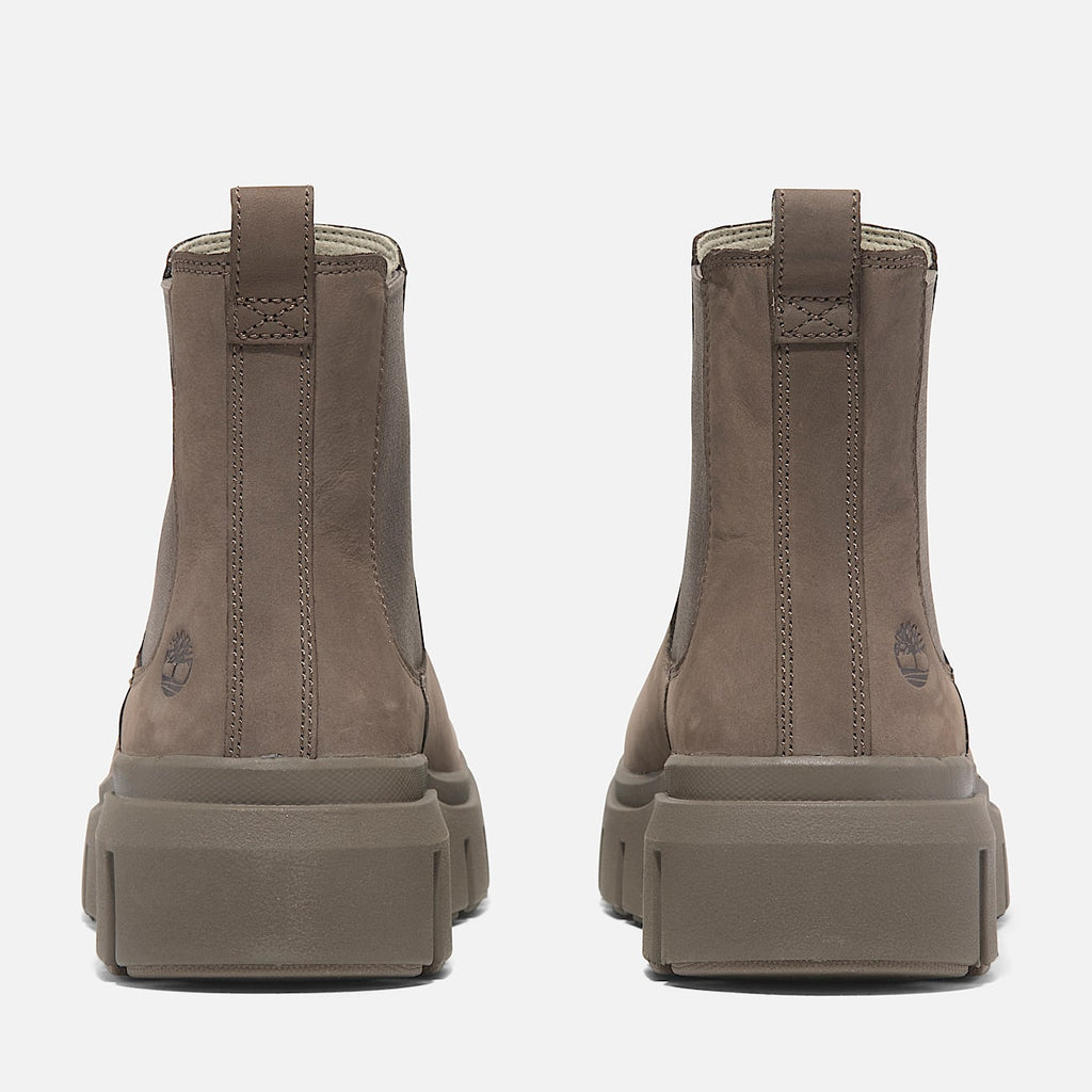 TIMBERLAND WOMEN'S 9.5 GREYFIELD MID CHELSEA BOOT MEDIUM BROWN NUBUCK