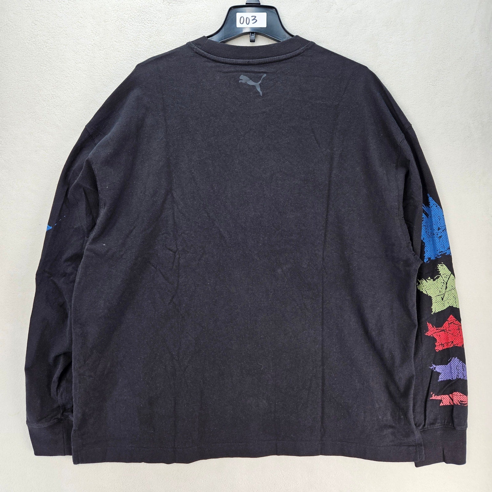 PUMA MEN'S XL LAMELO STAR VISION LONG SLEEVE TEE NWT BLACK GRAPHICS