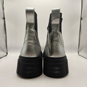 SOREL WOMEN'S 12 CARIBOU X BOOT CHELSEA SILVER BLACK NIB NL5014-034