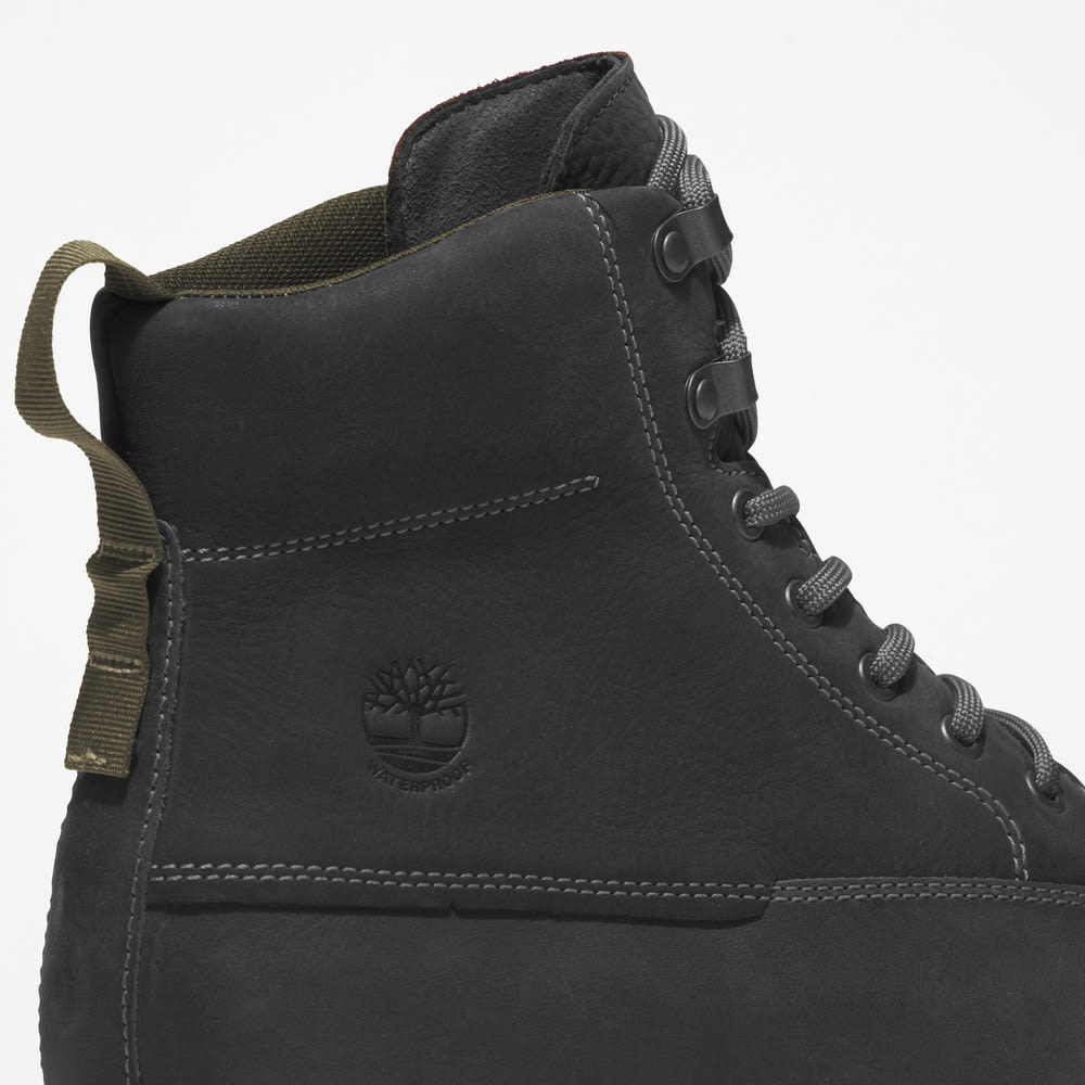 TIMBERLAND MEN'S 13 ATWELLS AVE ANKLE BOOT JET BLACK NUBUCK NIB