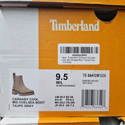 TIMBERLAND WOMEN'S 9.5 WIDE CARNABY COOL MID CHELSEA BOOT TAUPE GRAY TB0A41CW929