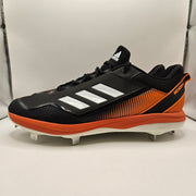 ADIDAS MEN'S 15 ICON 7 METAL BASEBALL CLEATS BLACK ORANGE LOW S23857