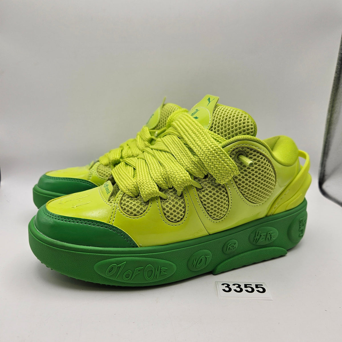 PUMA X LAMELO BALL MEN'S 6.5 MB.03 TOXIC SLIME GREEN BASKETBALL SHOES NWOB