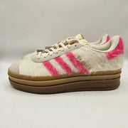 ADIDAS ORIGINALS WOMEN'S 7.5 GAZELLE BOLD CREAM WHITE PINK FUR PLATFORM JS3908