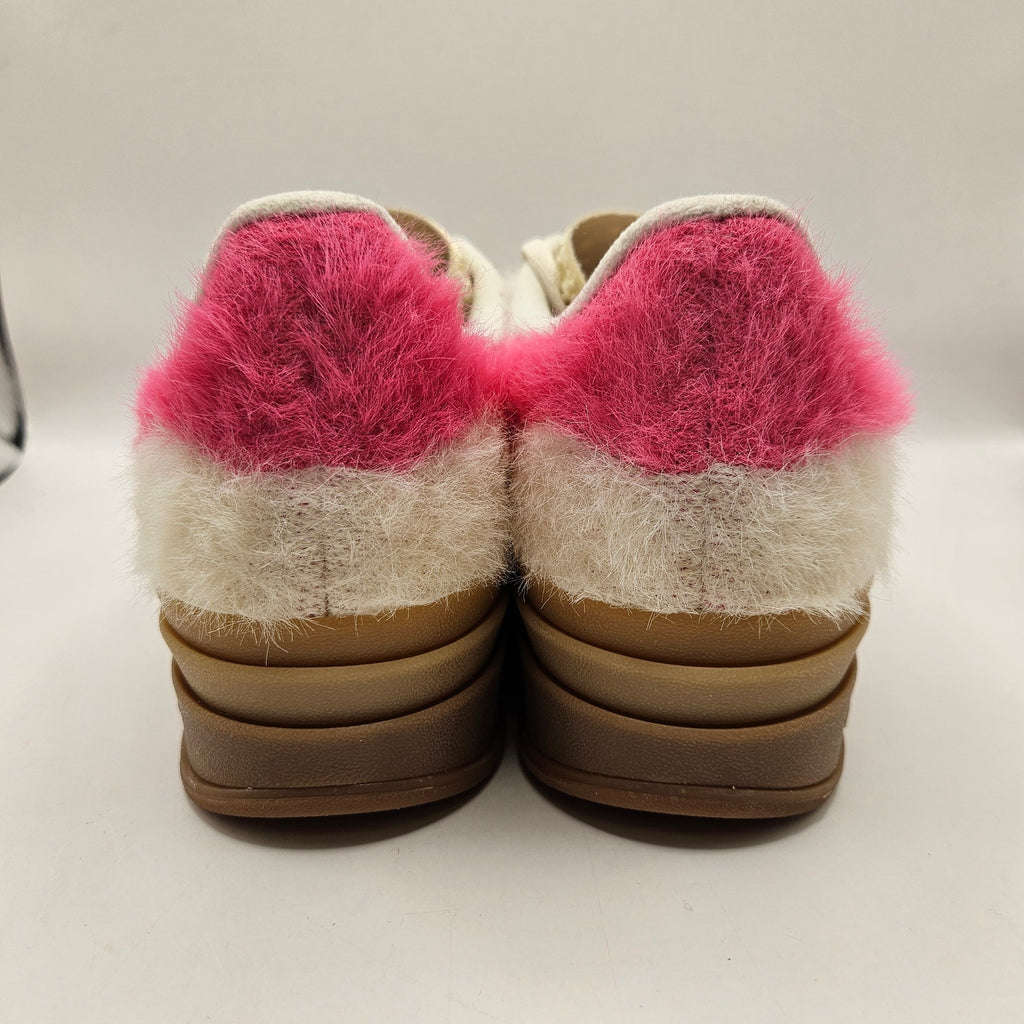 ADIDAS ORIGINALS WOMEN'S 9.5 GAZELLE BOLD SHOCK PINK WHITE GOLD JS3908 NWOB