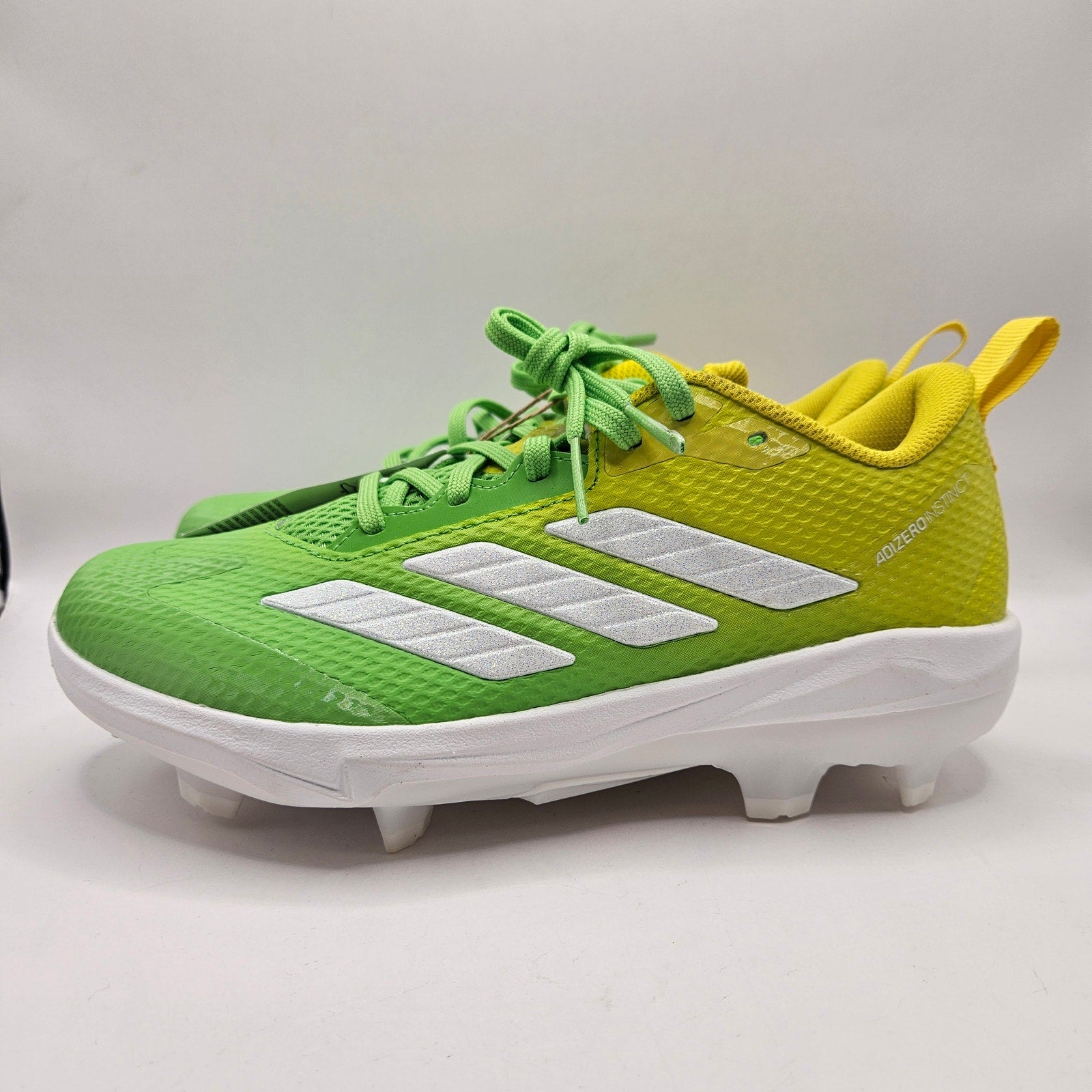 ADIDAS WOMEN'S 7.5 ADIZERO INSTINCT CANDY SOFTBALL CLEATS JR3814 NWOB GREEN