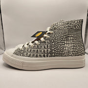 CONVERSE MEN'S 11 CHUCK TAYLOR FIRST STRING WHITE SNOW ALLIGATOR TEXTURE A18413C