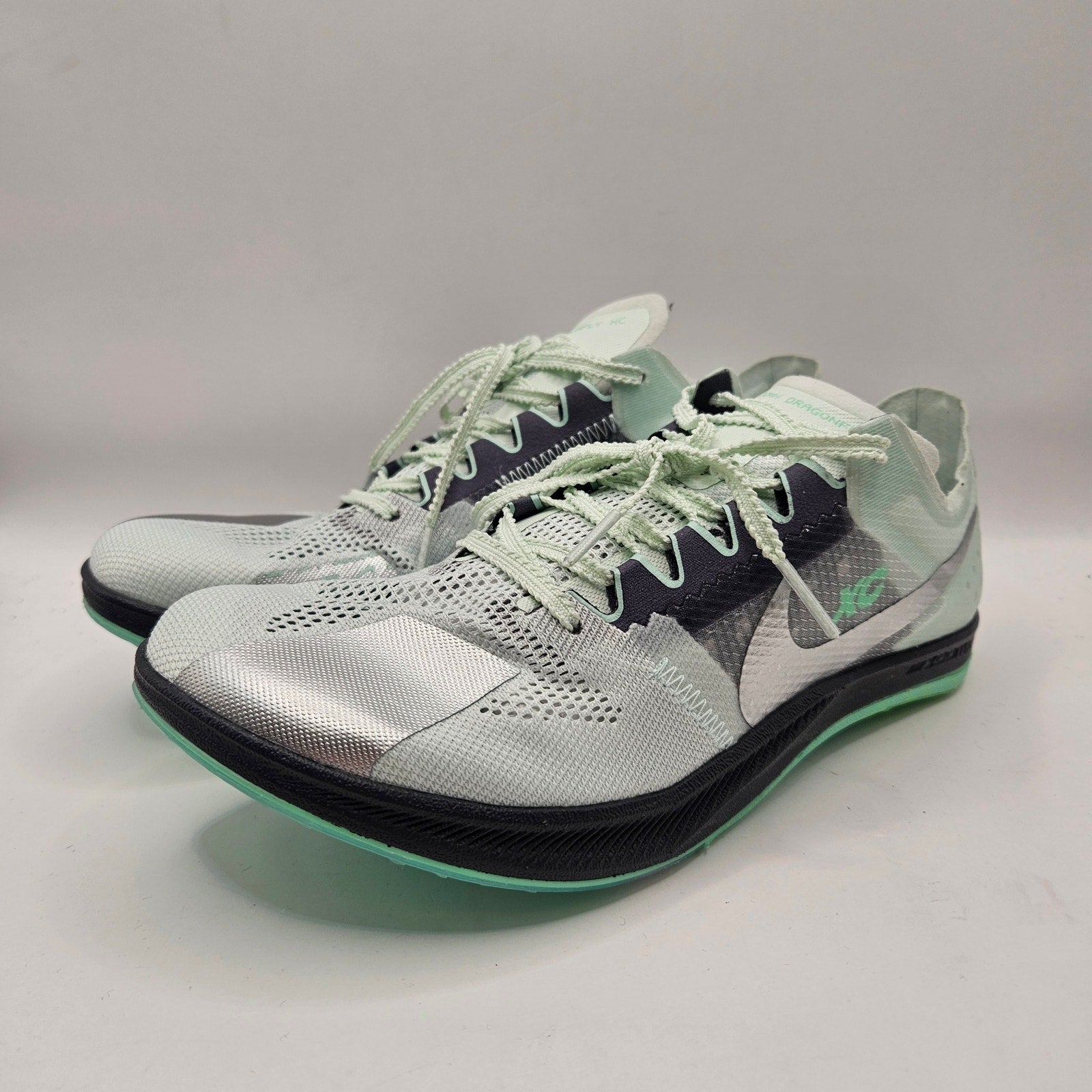 NIKE MEN'S 6.5 DRAGONFLY XC TRACK SPIKES DX7992-300 NWOT BARELY GREEN/METALLIC