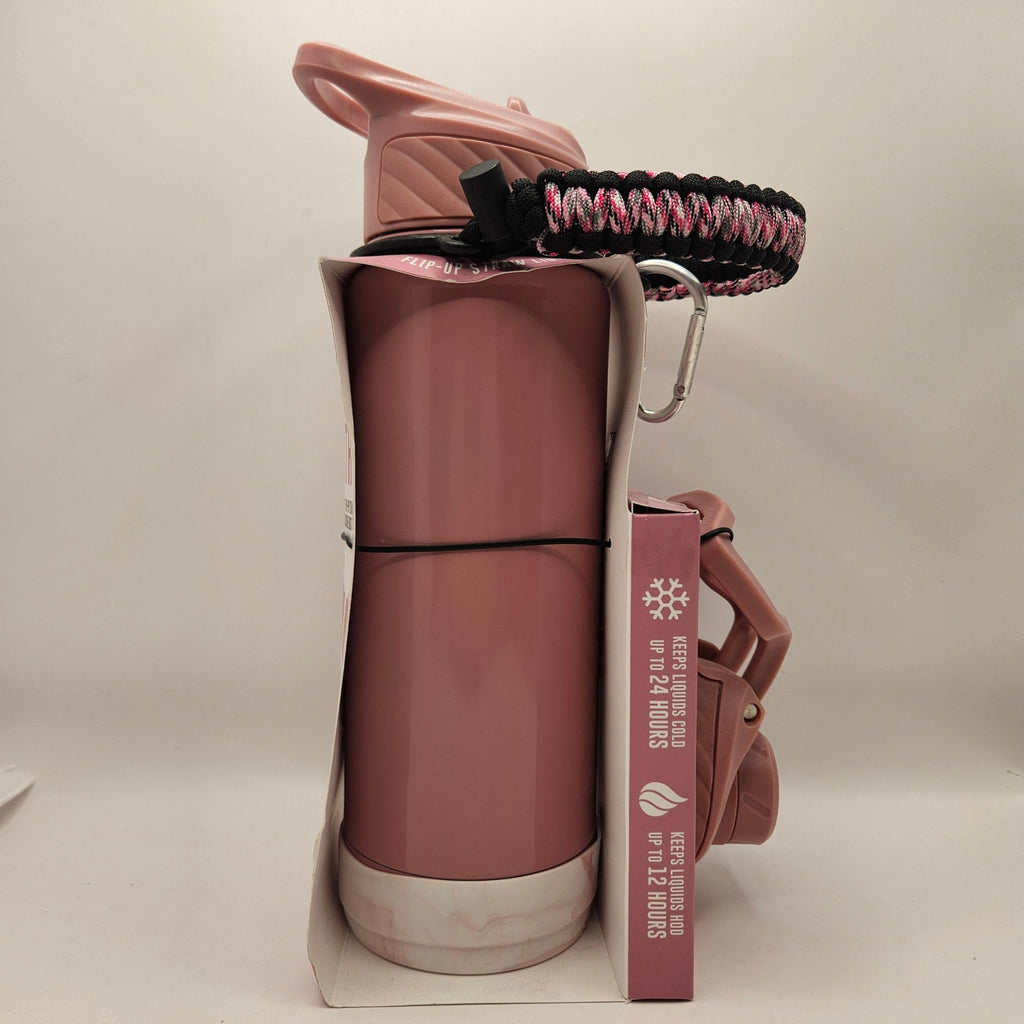 HYDRAGEAR 32oz ZENITH TUMBLER 4 PIECE PINK WATER BOTTLE NIB