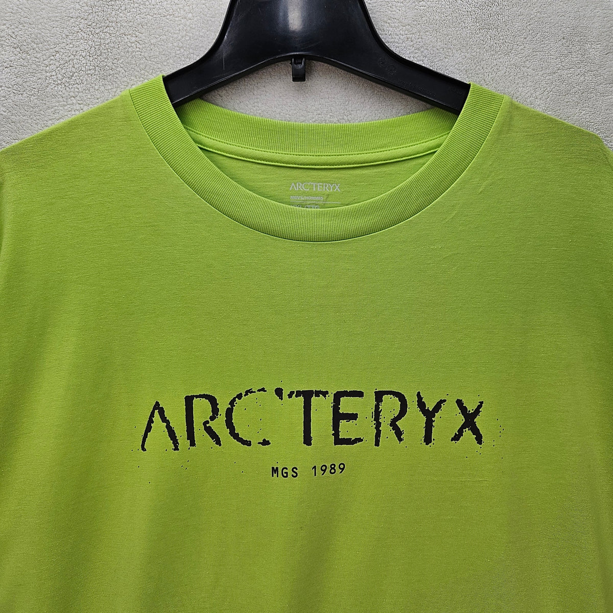 ARC'TERYX MEN'S XXL KRAGG SL COTTON SKY PILOT SS TSHIRT MANTIS BLACK
