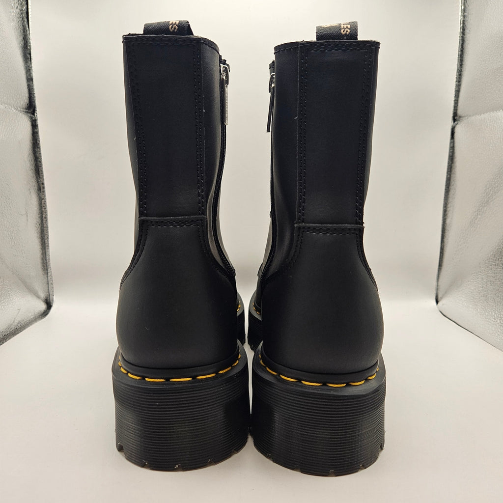 DR MARTENS MEN'S 12 JADON BLACK NAPPA LEATHER PLATFORM BOOTS NWOB