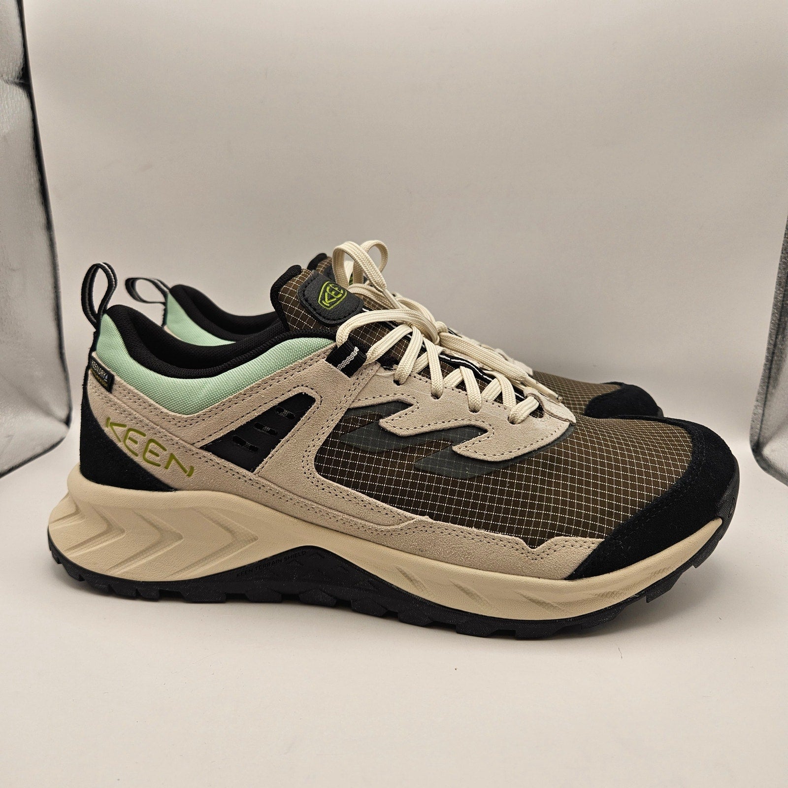 KEEN MEN'S 10.5 HIGH TRAIL EXP WATERPROOF RIPSTOCK CANTEEN HEMLOCK NWOB
