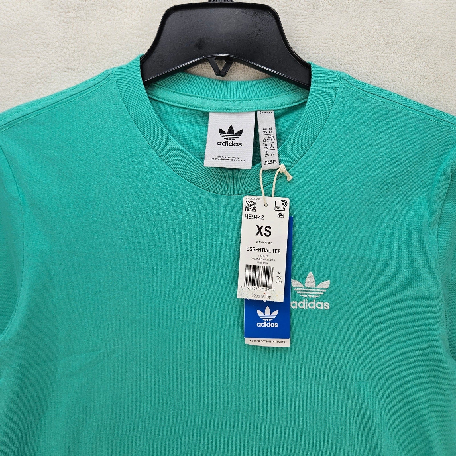 ADIDAS ORIGINALS MEN'S XS TEAL SHORT SLEEVE TSHIRT NWT HE9442