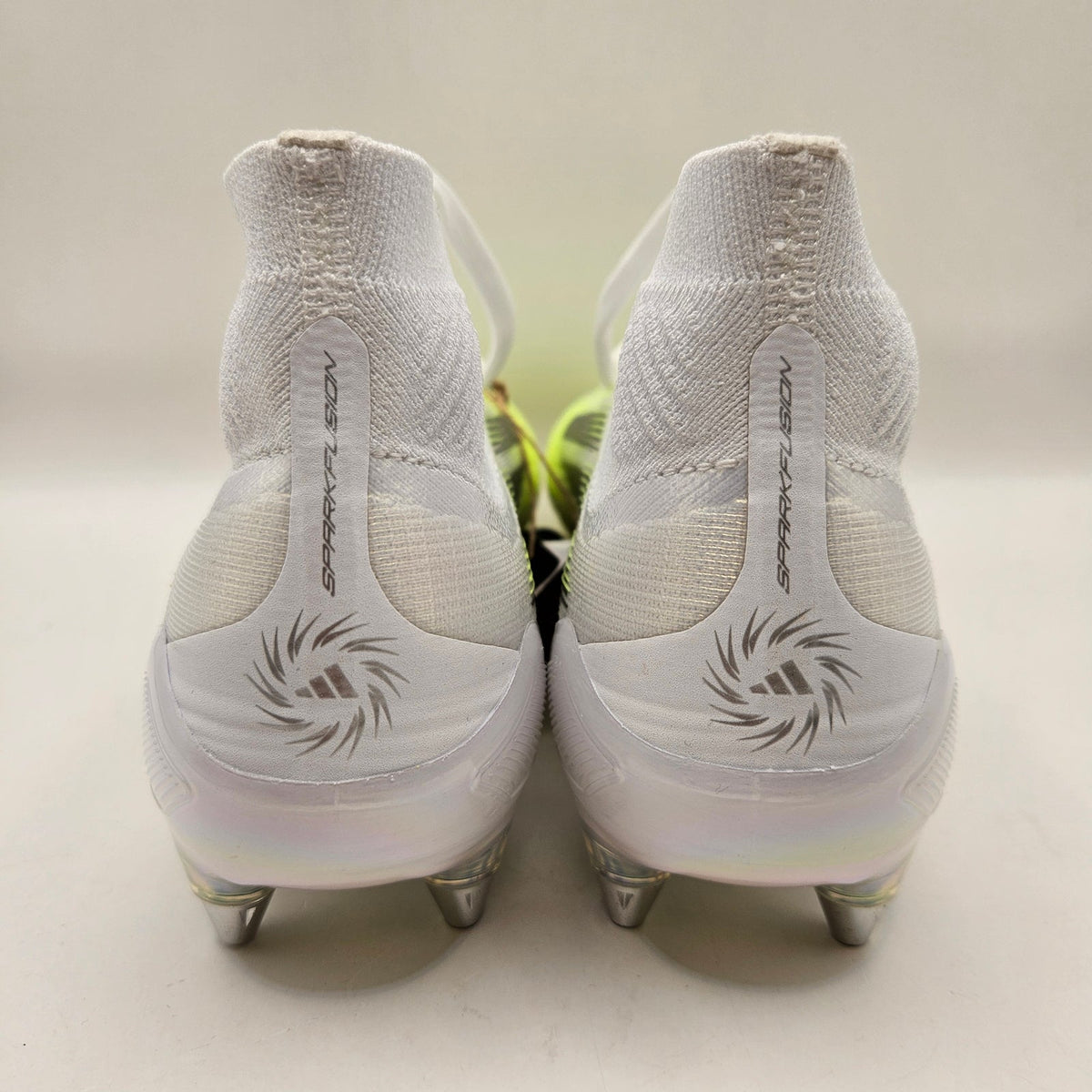 ADIDAS WOMEN'S 7 SPARKFUSION ELITE SOCCER CLEATS FG/AG JR8898 WHITE YELLOW
