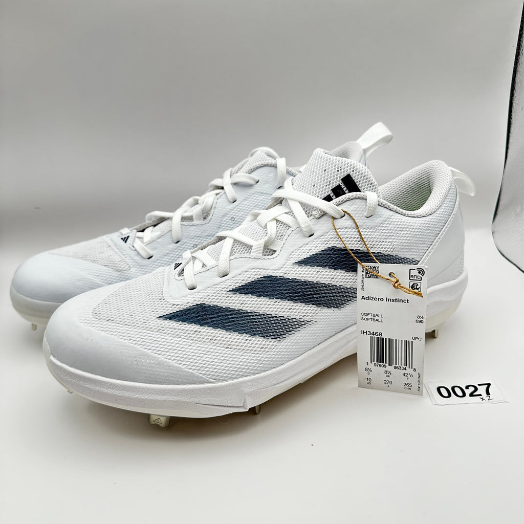 Adidas Womens Sz 10 Softball Shoes Adizero Instinct IH3468 White/Blue
