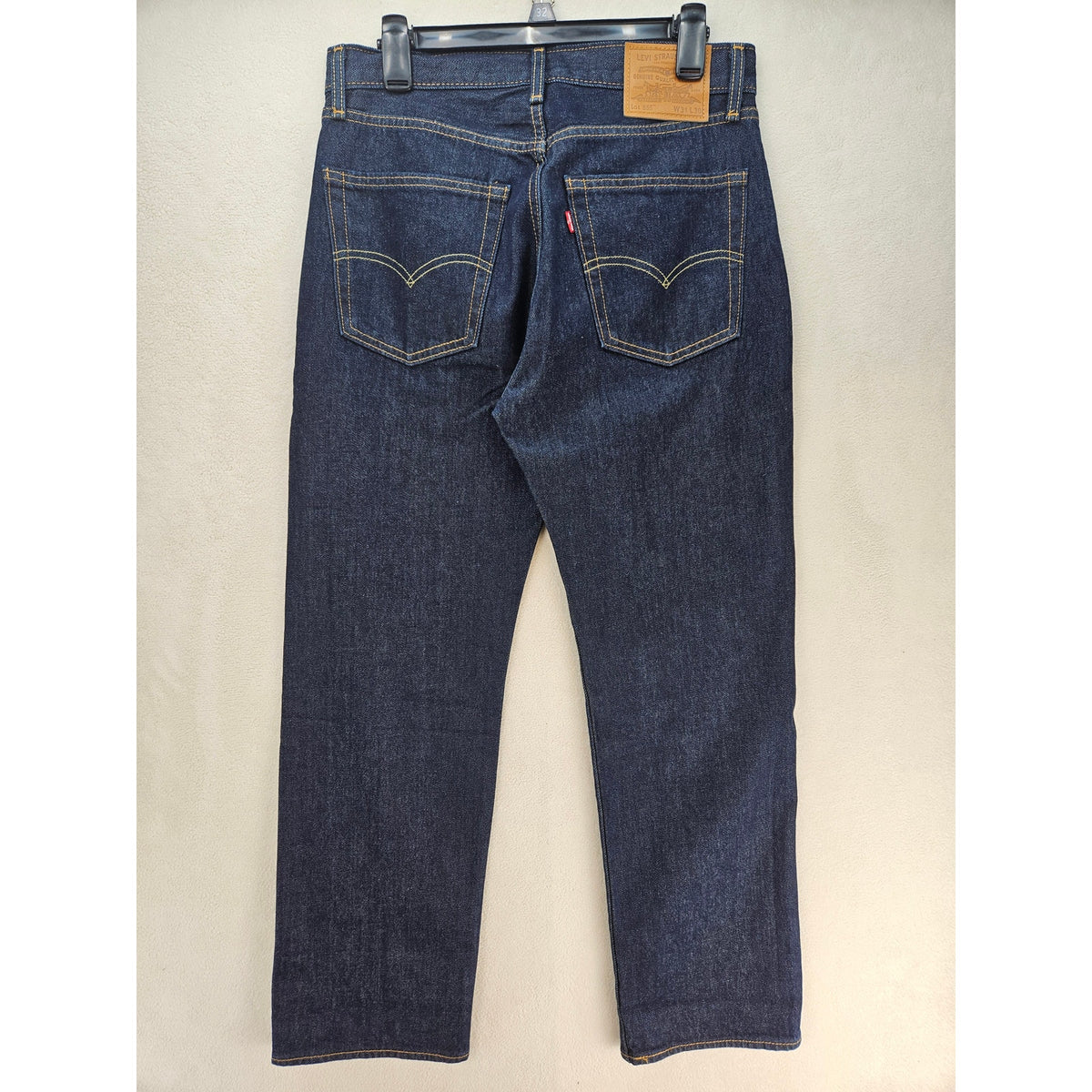 LEVI'S MEN'S 31X30 DARK WASH 555 RELAXED STRAIGHT PREMIUM DENIM JEANS