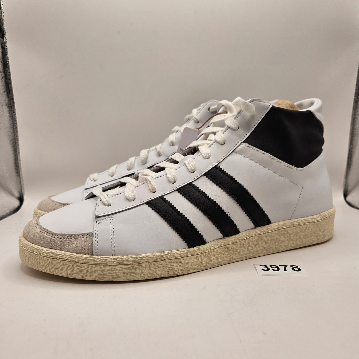 ADIDAS ORIGINALS MEN'S 14 JABBAR HI CLOUD WHITE CORE BLACK JI3445 NWOB