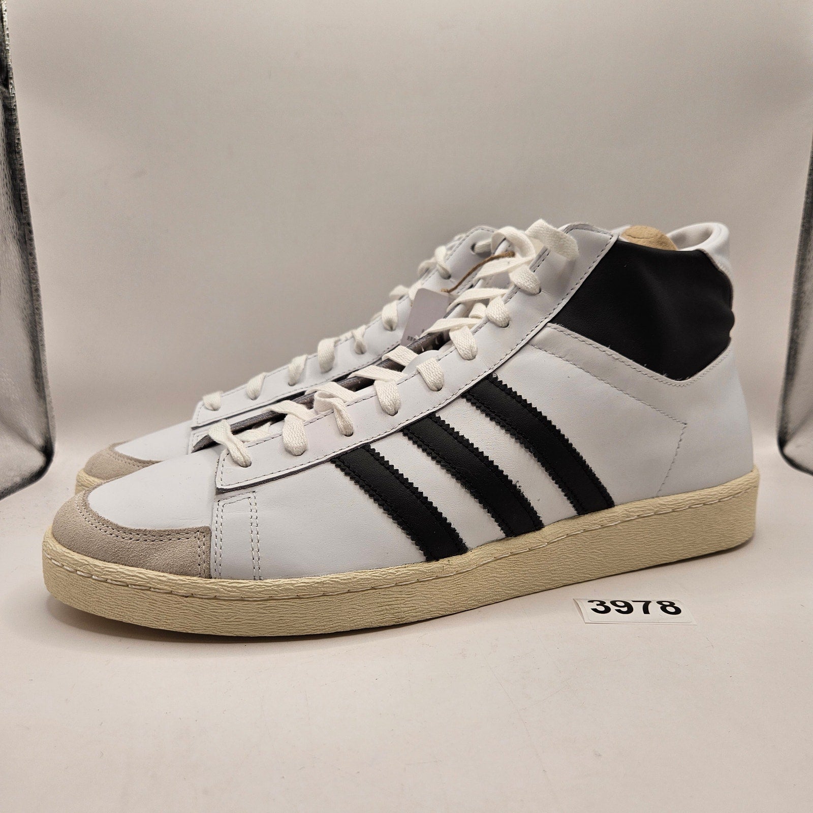 ADIDAS ORIGINALS MEN'S 14 JABBAR HI CLOUD WHITE CORE BLACK JI3445 NWOB