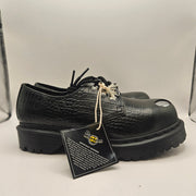 DR MARTENS WOMEN'S 8 BEX STEEL TOE LEATHER SHOES LACE UP NWOB BLACK